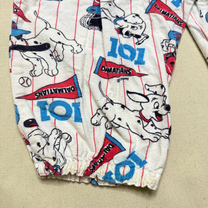 90s Kids Vintage Handmade Dalmatian Loose Fit Overall & Corduroy Zip Up Jacket 2pc Set / 4T 5T