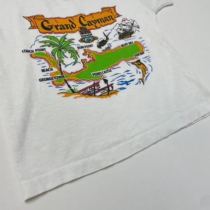 80s 90s Kids Toddler Vintage Grand Cayman, Cayman Islands Geologic Map Souvenir Tshirt / 3y 4y 5y