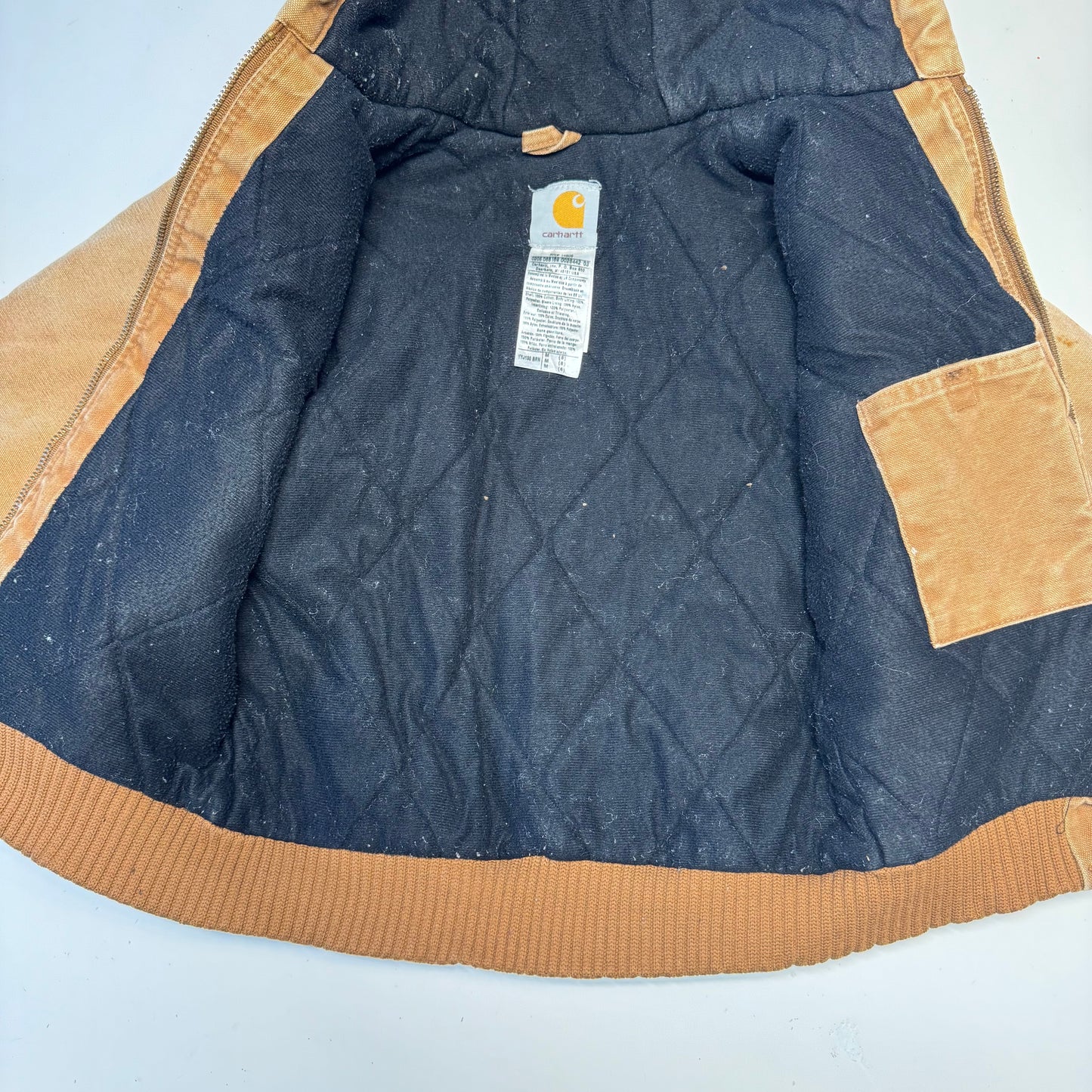 2005 Kids Active Brown Carhartt Lined Thick Warm Hooded Jacket M 8Y
