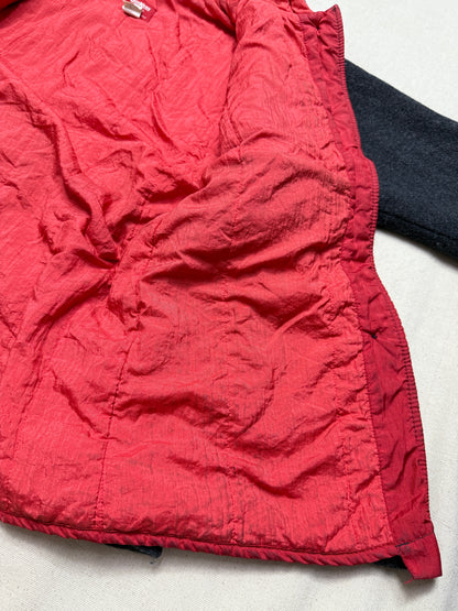 80s 90s Kids Vintage Oshkosh Bgosh Flower Rose Buttons A Line Lined Wool Jacket / 6y 7y