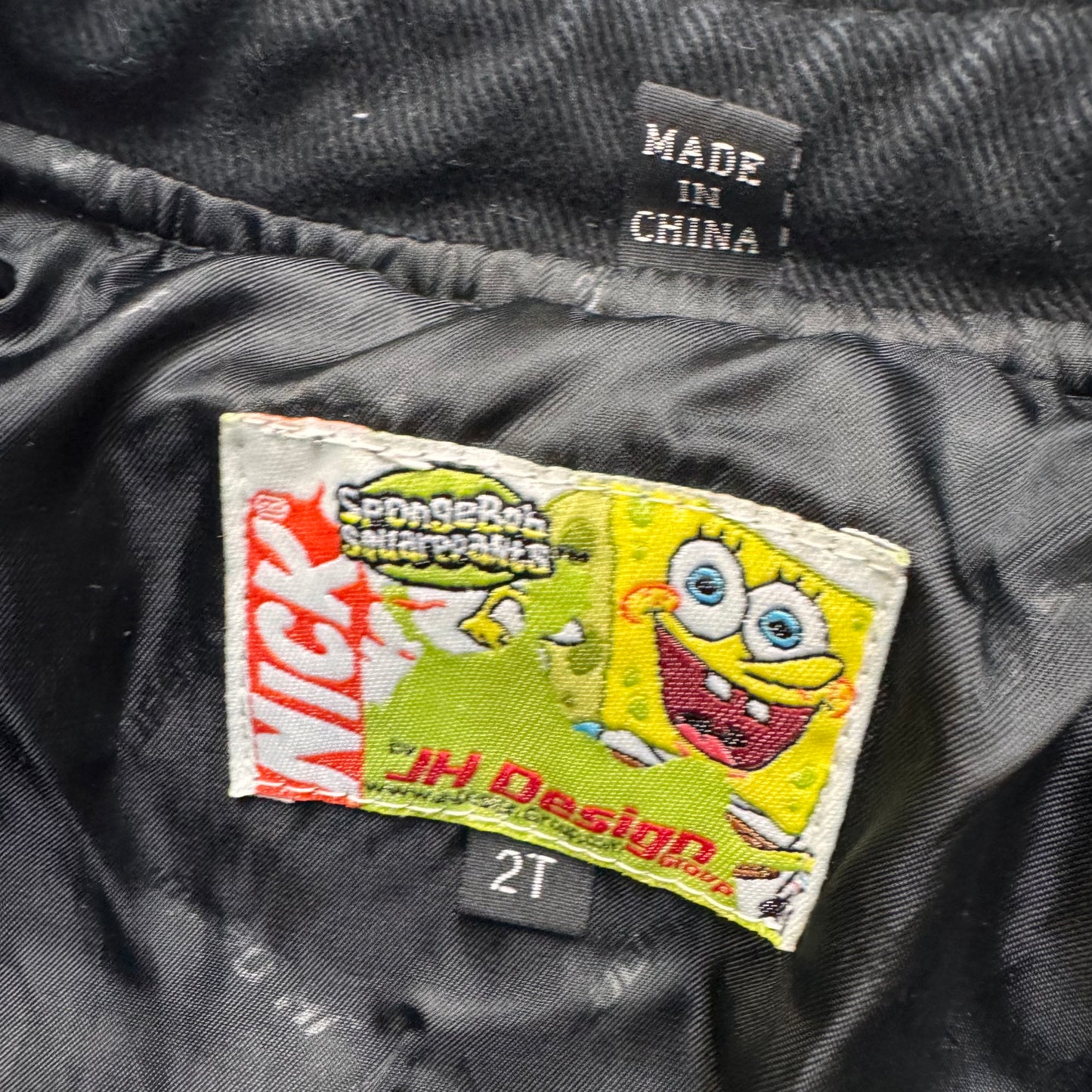 Kids Toddler Vintage SpongeBob Hydrodynamically Designed Racing Snap Jacket 2Y 3Y 4Y