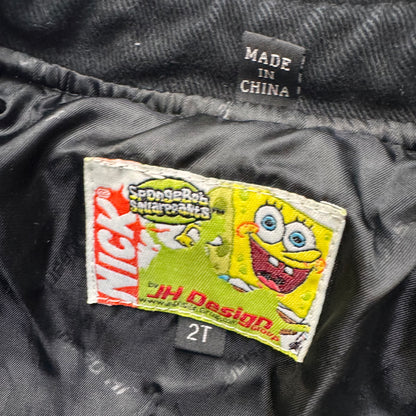 Kids Toddler Vintage SpongeBob Hydrodynamically Designed Racing Snap Jacket 2Y 3Y 4Y