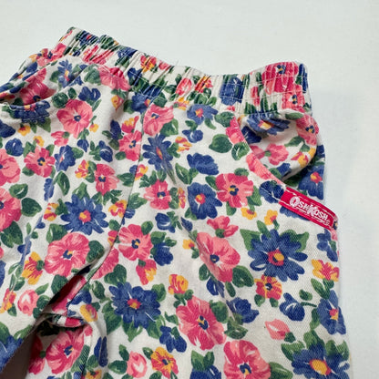 90s Kids Toddler Vintage Baby B’Gosh Oshkosh Floral All Over Print Pant White Tshirt 2pc Set / 24m 2T/ Made in USA Baby