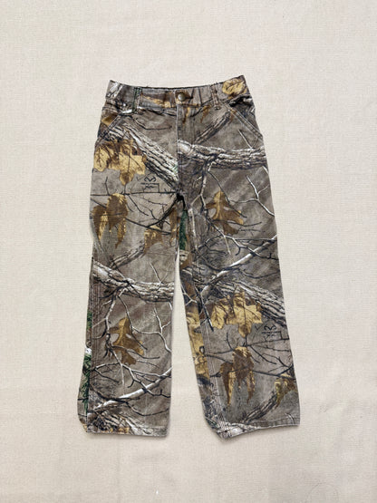 Kids Vintage Carhartt Duck Real Tree Camo Adjustable Waist Pants / 5y 6y