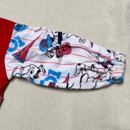 90s Kids Vintage Handmade Dalmatian Loose Fit Overall & Corduroy Zip Up Jacket 2pc Set / 4T 5T