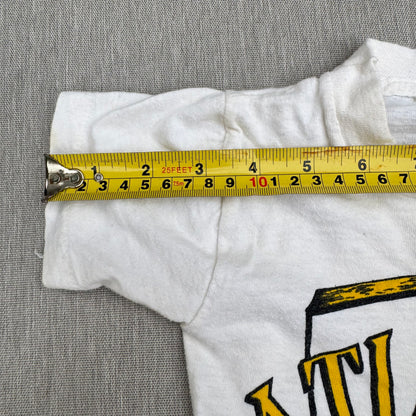 60s Kids Baby Vintage Atlanta Georgia Souvenir Single Stitch Short Sleeve T-Shirt 100% Cotton Off White  2T Made in USA