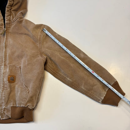 2006 Kids Vintage Carhartt Brown Hooded Active Lined Thick Hooded Jacket /M/ 8Y