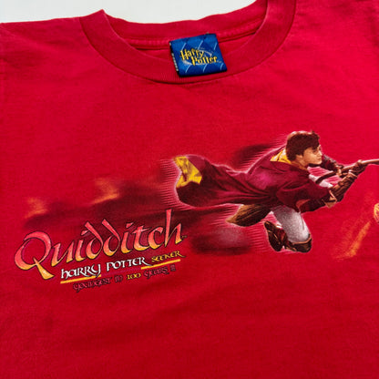 2002 Kids Toddler Vintage Harry Potter Seeker Quidditch Warner Bro Red T-Shirt 4Y 5Y 6Y Baby Tee