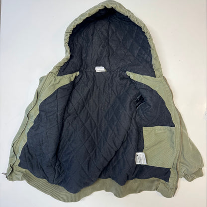 2000s Kids Army Green Active Carhartt Hooded Thick Jacket  7Y