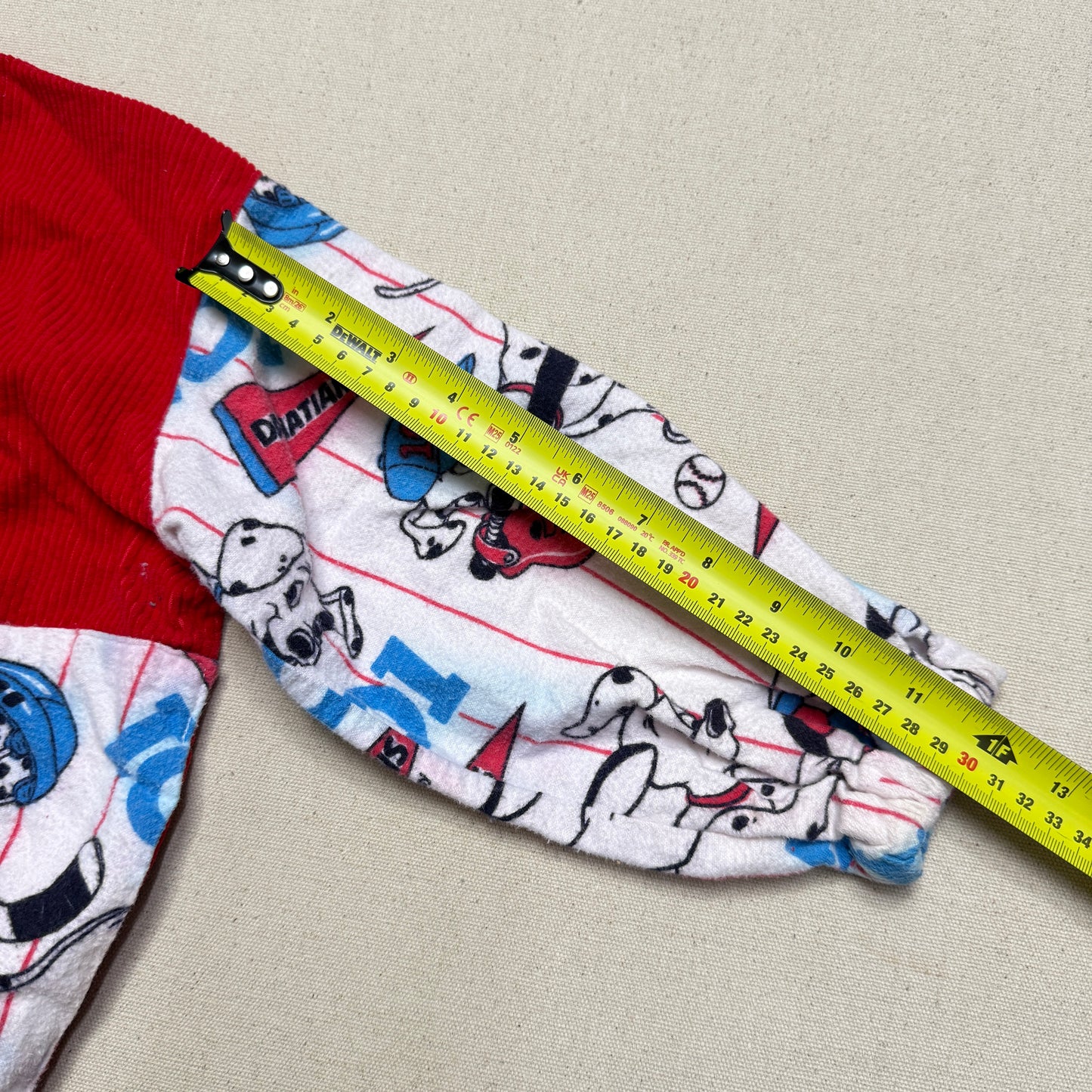 90s Kids Vintage Handmade Dalmatian Loose Fit Overall & Corduroy Zip Up Jacket 2pc Set / 4T 5T