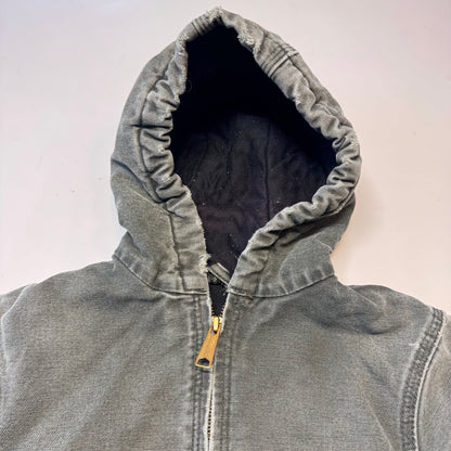 2006 Kids Toddler Vintage Active Dark Green Hooded Carhartt Jacket XS 4Y 5Y