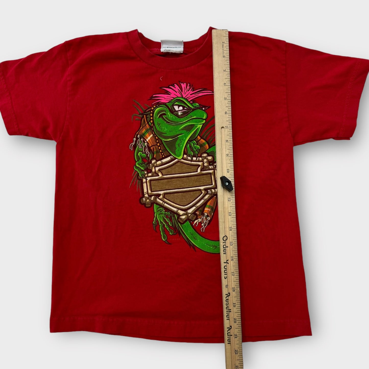 2015 Kids Youth Harley Davidson Lizard Red T-Shirt 10Y 11Y 12Y