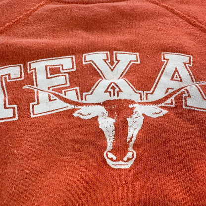 60s 70s Kids Baby Vintage Texas Orange Crew Pullover Sweatshirt 12m 18m