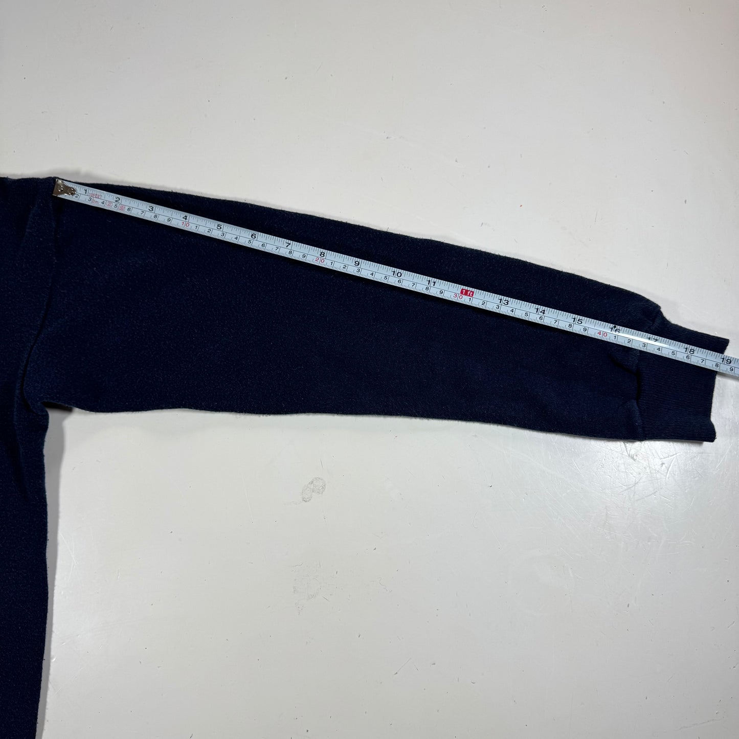 80s Kids Youth Vintage Drake University Flock Print Navy Zip Hooded Sweatshirt Made in USA L 14Y 16Y