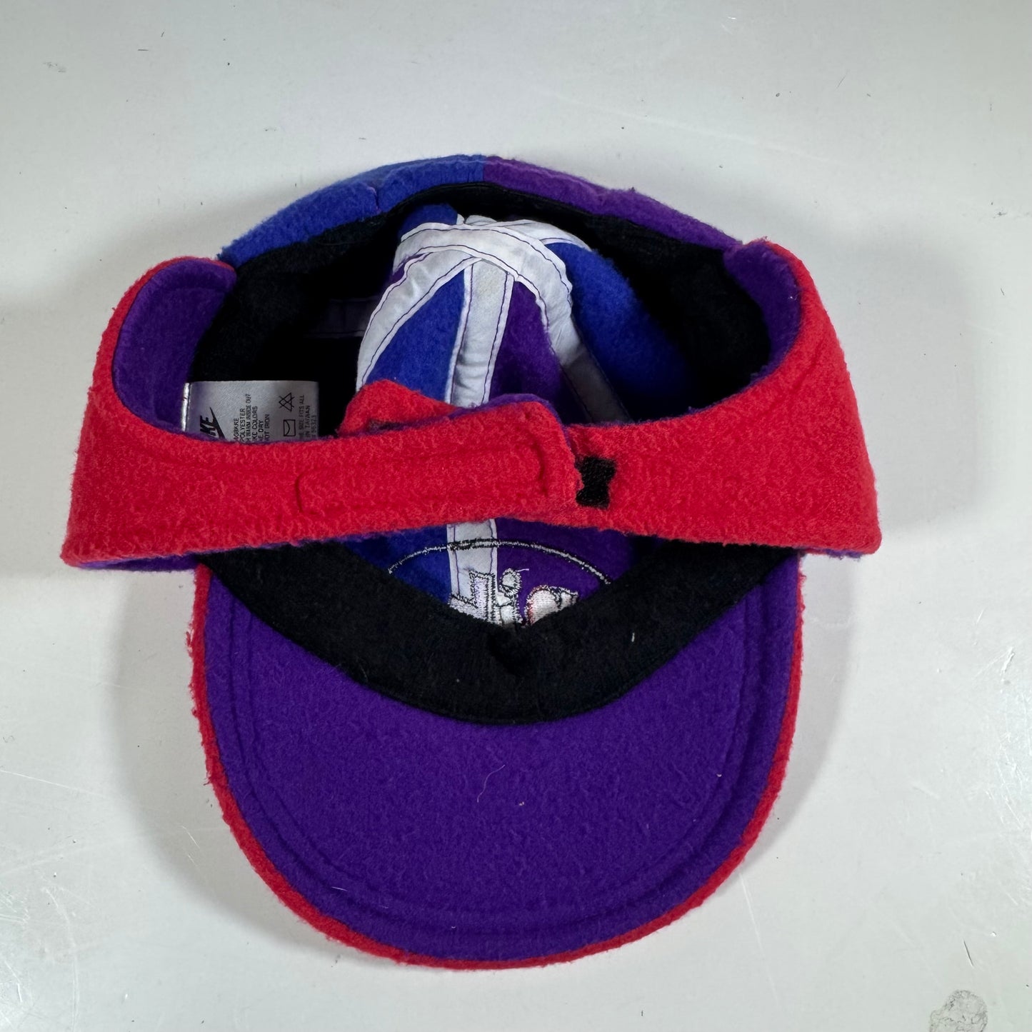 2000s Vintage Nike Kids Toddler Multicolored Fleece Warm Hat With Straps One Size Fits All 2T 3T