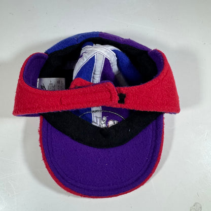 2000s Vintage Nike Kids Toddler Multicolored Fleece Warm Hat With Straps One Size Fits All 2T 3T