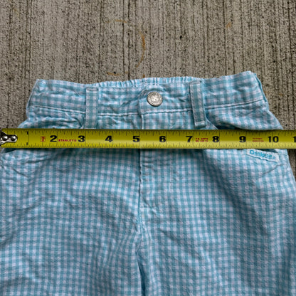 Vintage Kids Oshkosh Light Blue Checkered Pant No Tag