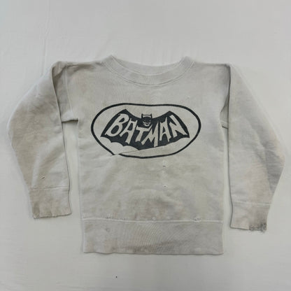 60s Vintage Kids Batman Off White Sweatshirt