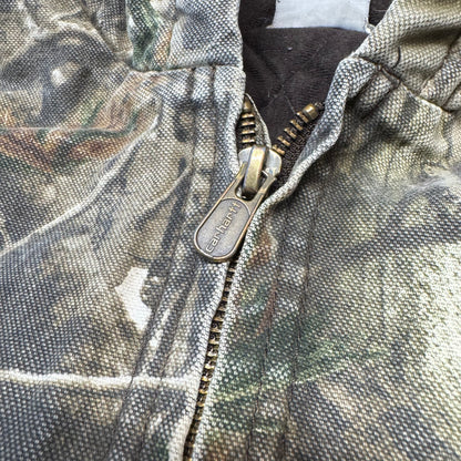 2000s Kids Youth Vintage Carhartt Camo Real Tree Hooded Active Lined Heavy Jacket / S/ 7y 8y