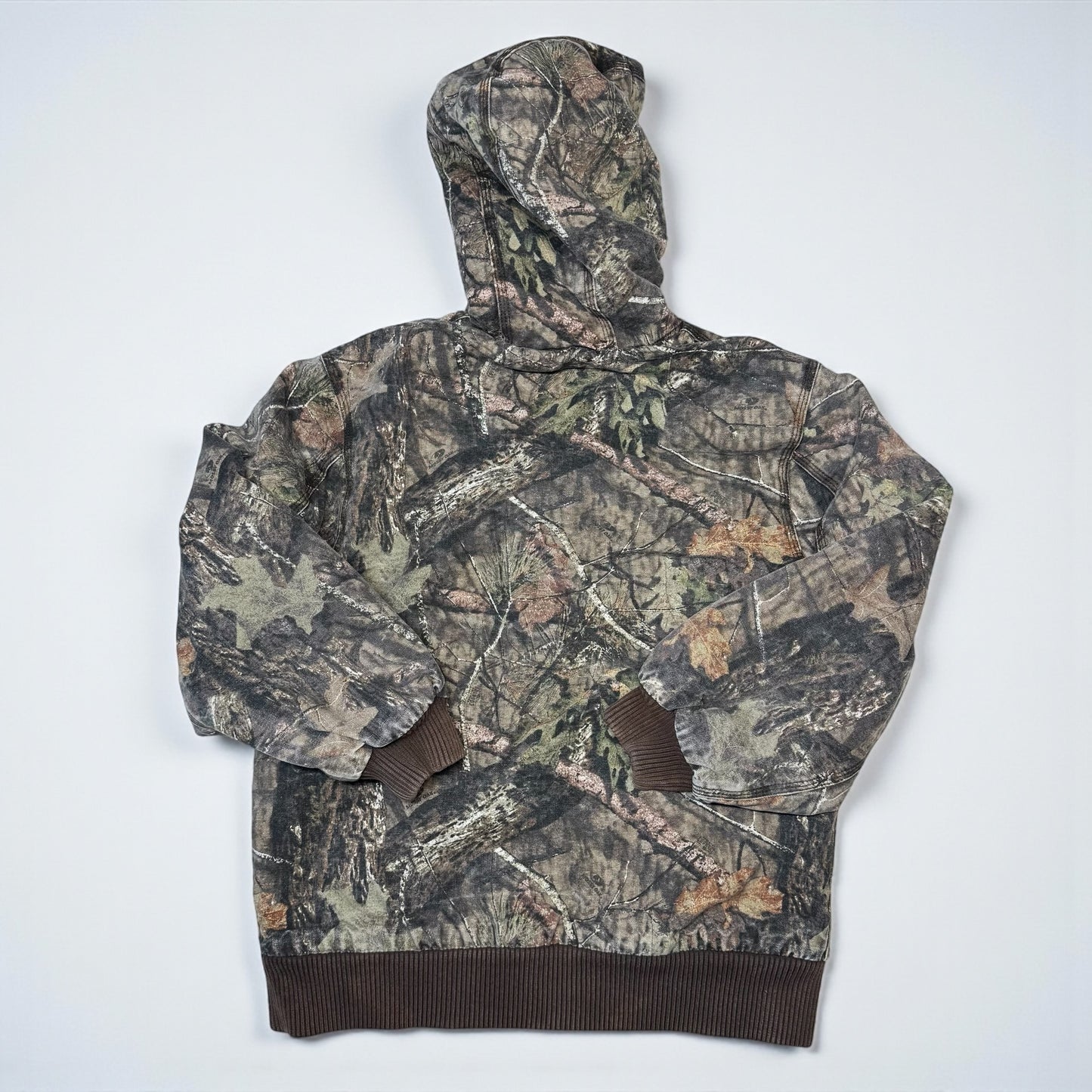 2000s Kids Youth Vintage Carhartt Camo Mossy Oak Hooded Active Lined Heavy Jacket M / 10Y 11Y 12Y