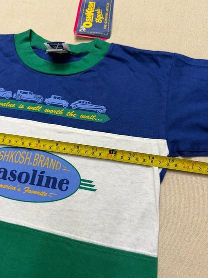 90s Kids Toddler Vintage Deadstock NWT Oshkosh Bgosh Car Design Thick Stripe Longsleeve Tshirt / 4T 5T / Made in USA