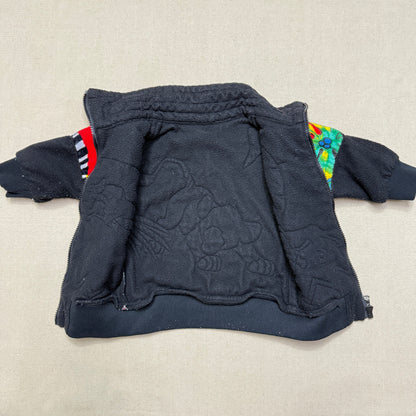 90s Kids Infant Vintage Handmade Lion King Towel Fabric Zip Up Jacket / 12m 18m 24m