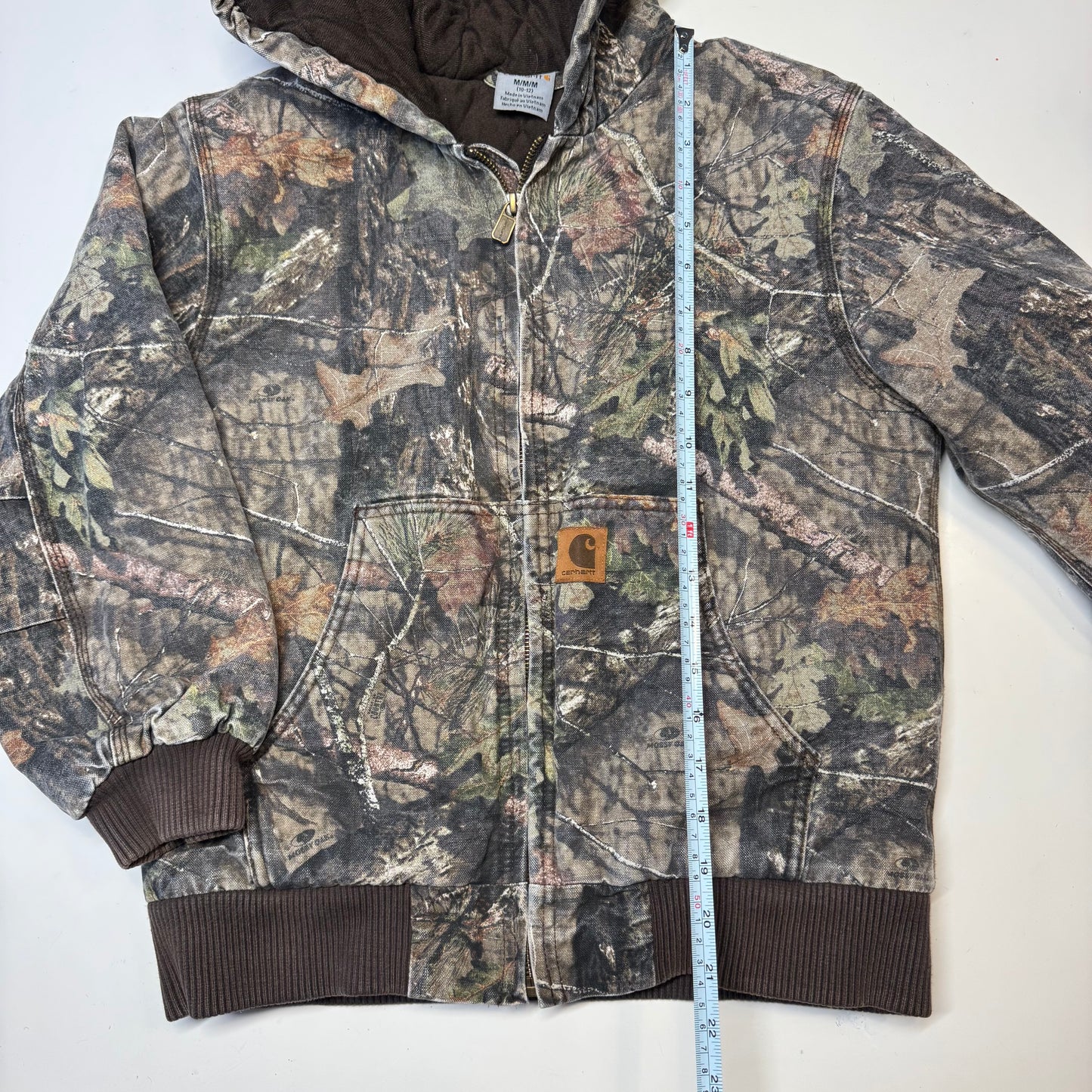 2000s Kids Youth Vintage Carhartt Camo Mossy Oak Hooded Active Lined Heavy Jacket M / 10Y 11Y 12Y