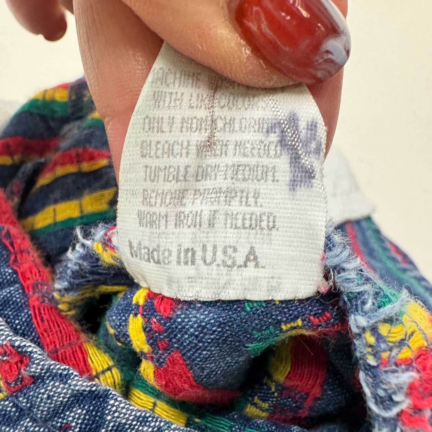 90s Kids Toddler Infant Vintage Baby B’Gosh Oshkosh Denim Car AOP Embroidery Print Overall /12m / Made in USA