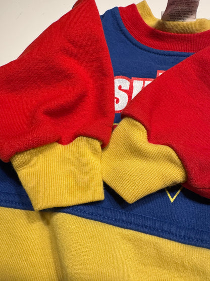 90s Kids Toddler Infant Vintage Baby B’Gosh Oshkosh Multicolour Blue Red Yellow Pullover Sweatshirt//12m