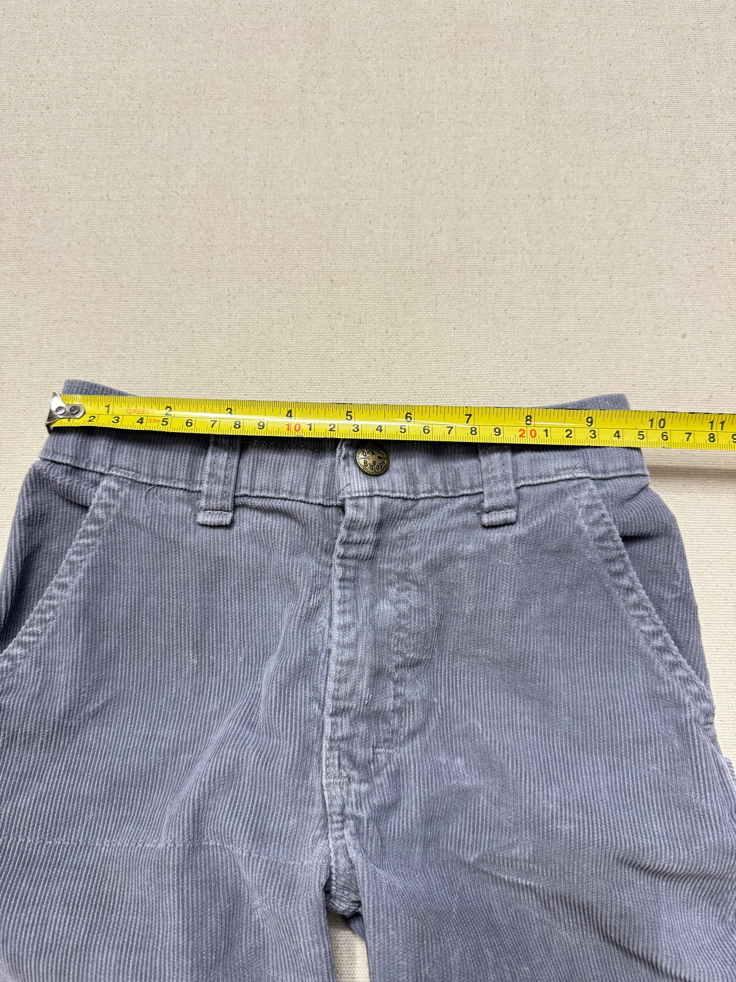 80s Kids Toddler Vintage Oshkosh Bgosh Gray Corduroy Pants / 4T 5T / Made in USA