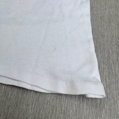 70s Kids Vintage Sweden Cute Print Design Off White Short Sleeve T-Shirt Made in Sweden 3Y 4Y 5Y