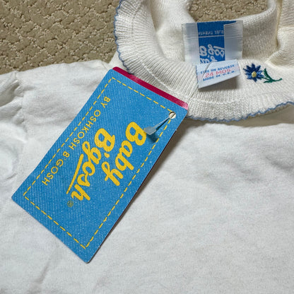 90s Kids Toddler Infant Vintage Baby B’Gosh Oshkosh 2 Piece Set Navy White Star Pattern Overall White T-shirt/ 3m 6m 24m/ Made in USA