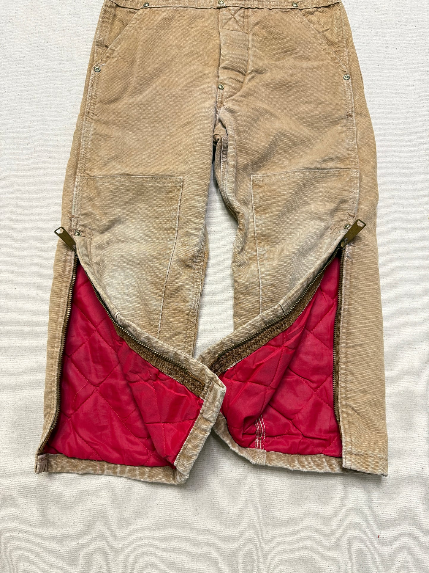 90s 2000 Kids Toddler Vintage Carhartt Duck Canvas Bib Lined Overall / 5y 6y