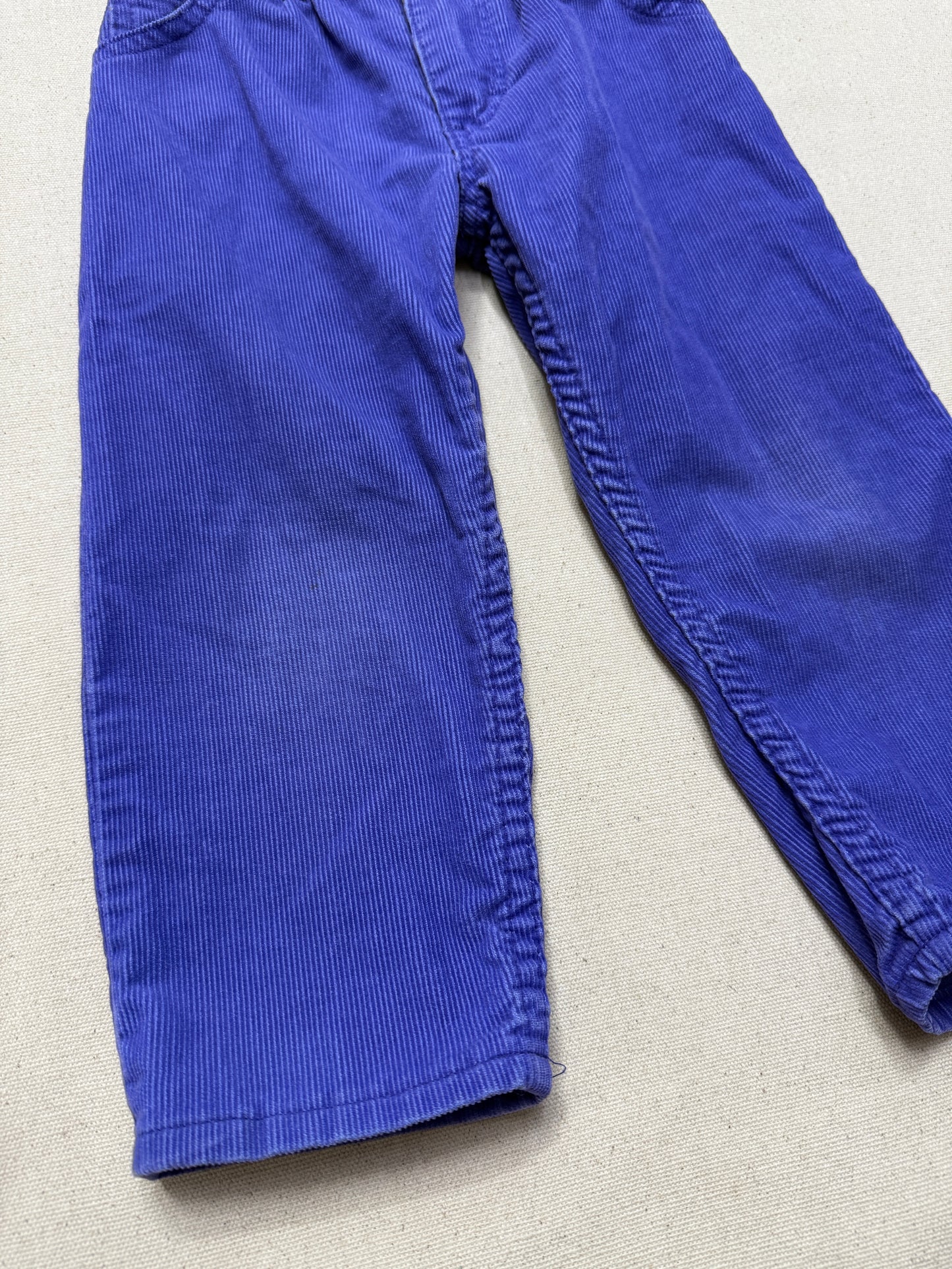 80s Kids Toddler Vintage Oshkosh Bgosh Purple Corduroy Straight Leg Lightweight Pants / 2T 3T / Made in USA