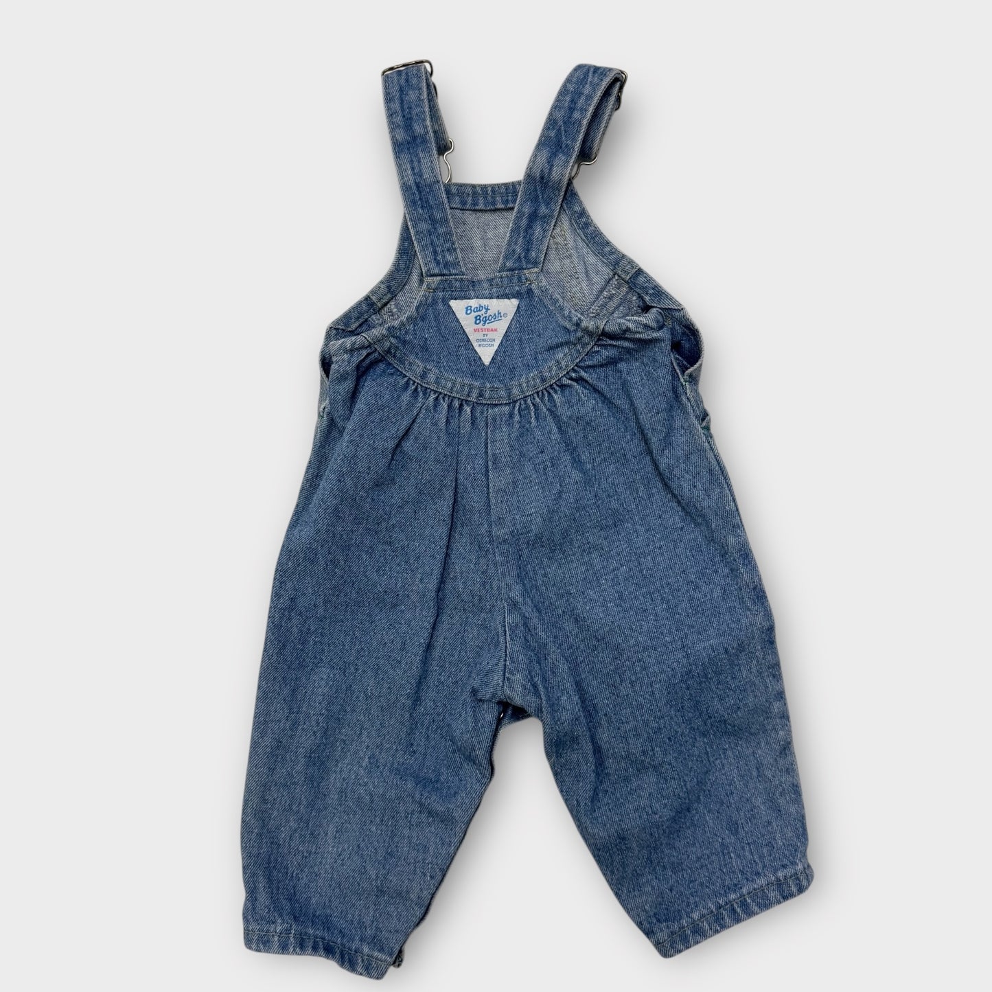 90s Baby Vintage Oshkosh Denim Overall Made in USA 12m Pink Label