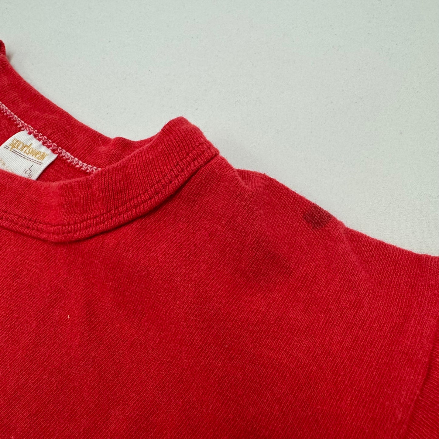 80s Vintage Kids/Youth Coke `Enjoy Coke’ Red T-shirt Baby Tee L