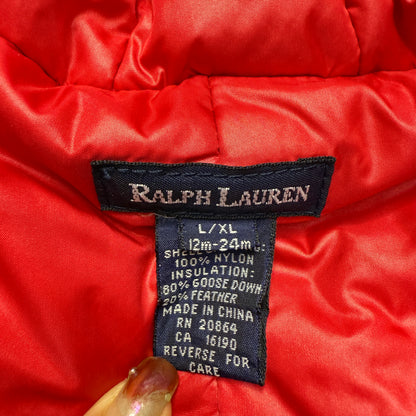 90s Kids Infant Baby Vintage Ralph Lauren Polo Sport Half Zip Up Down Snow Suits / 9m 12m 18m 24m