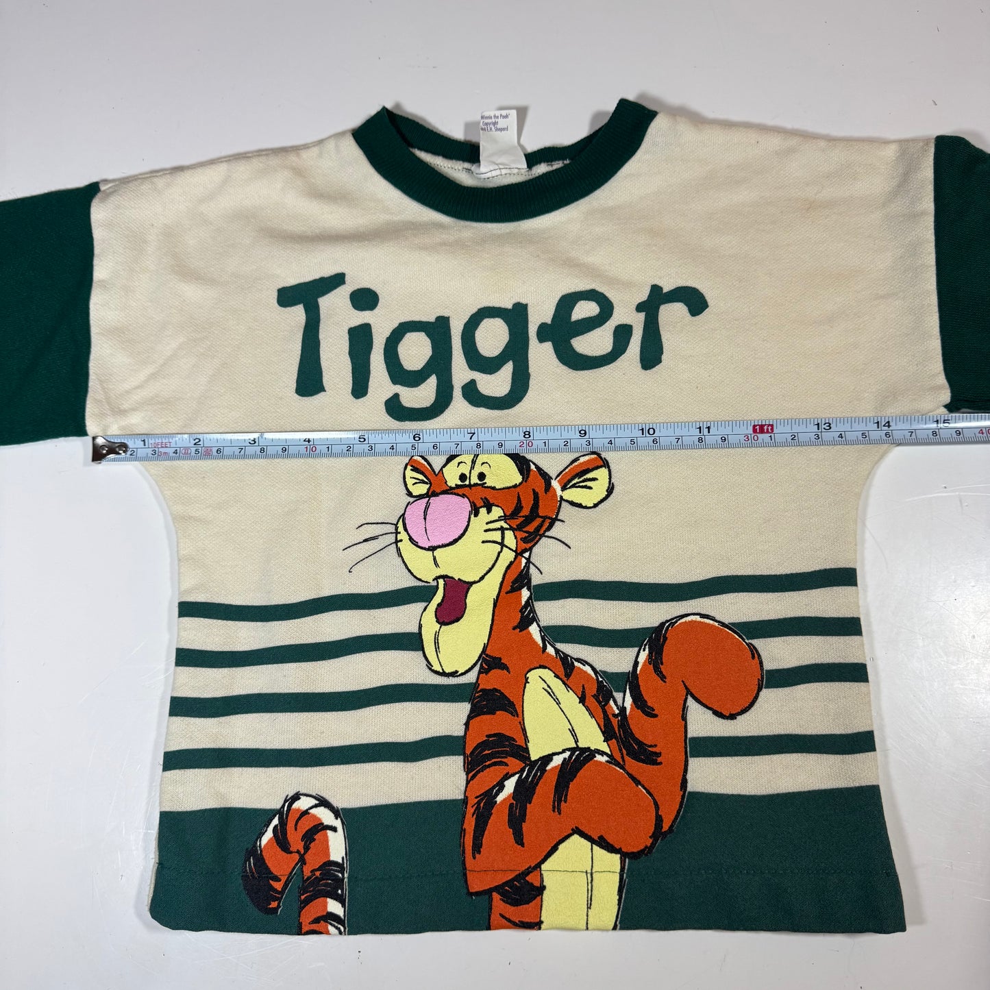 90s 2000s Kids Toddler Vintage Disney Pooh Tiger Pullover Long  Sleeve Light Sweatshirt 2T 3T 4Y