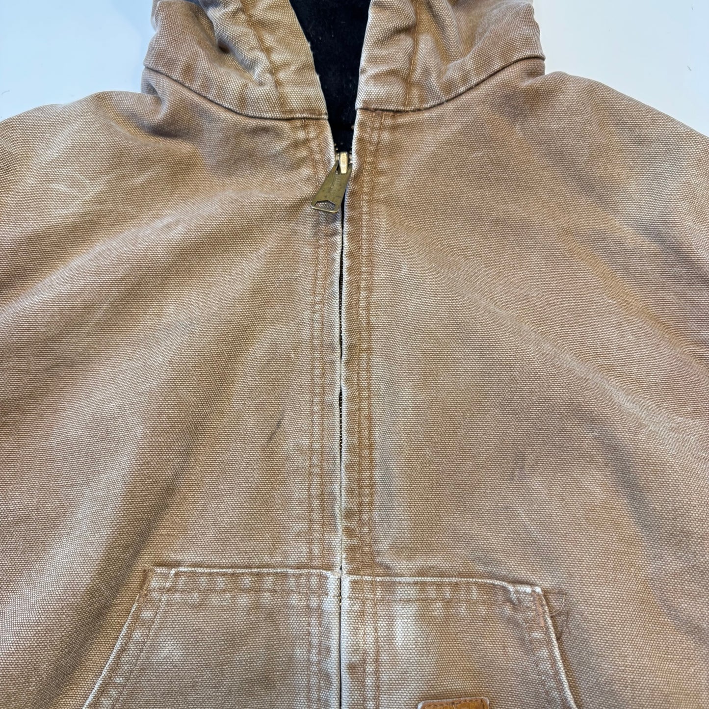 2006 Kids Vintage Carhartt Brown Hooded Active Lined Thick Hooded Jacket /M/ 8Y