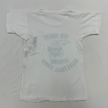 70s Vintage Artex Kids Ted Owens Jayhawk Basketball Camp White T-shirt