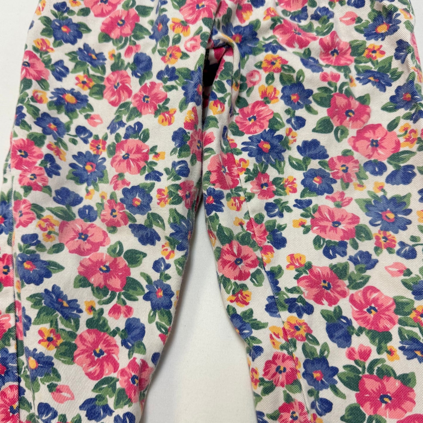 90s Kids Toddler Vintage Baby B’Gosh Oshkosh Floral All Over Print Pant White Tshirt 2pc Set / 24m 2T/ Made in USA Baby