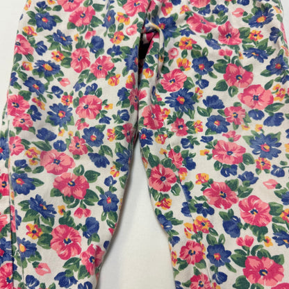 90s Kids Toddler Vintage Baby B’Gosh Oshkosh Floral All Over Print Pant White Tshirt 2pc Set / 24m 2T/ Made in USA Baby