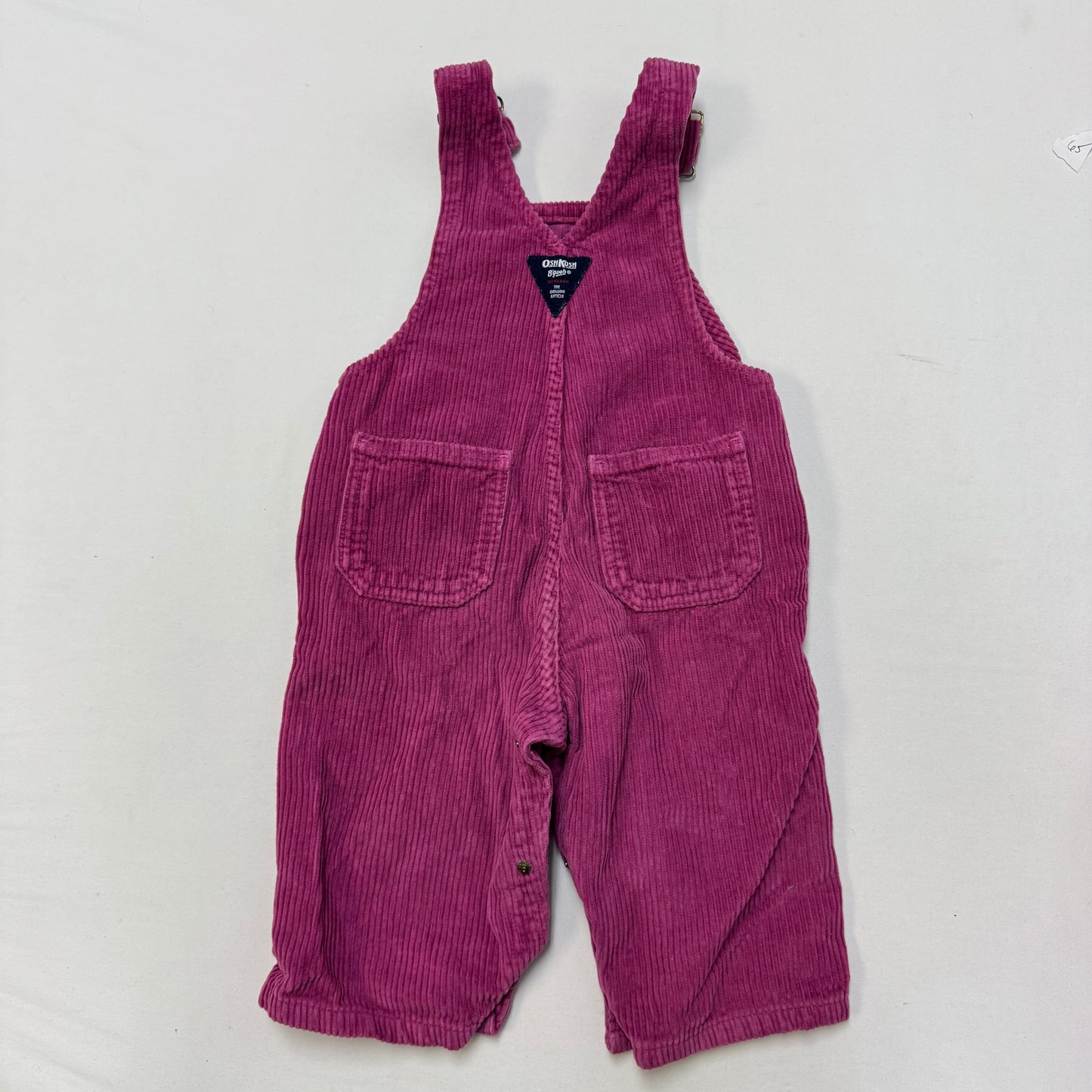 2000s Kids Toddler Infant Baby B’Gosh Oshkosh Purple Mauve Cordury Overall/18m/ Made in Canada
