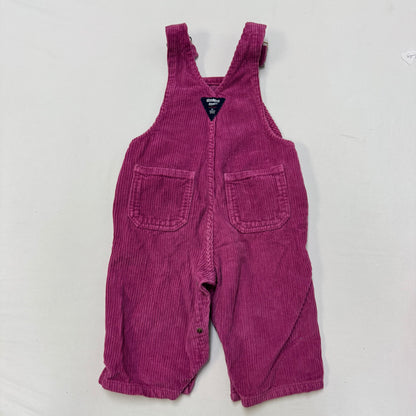 2000s Kids Toddler Infant Baby B’Gosh Oshkosh Purple Mauve Cordury Overall/18m/ Made in Canada