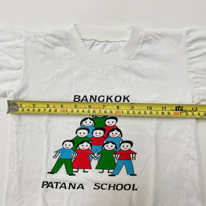 70s 80s Kids Toddler Vintage Bangkok Patana School Cute Graphic Tshirt / 3y 4y 5y