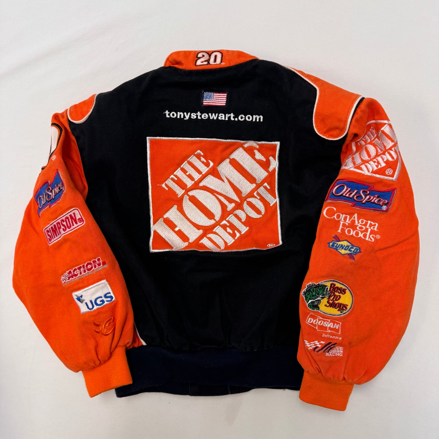 Kids Chase Authentics NASCAR   Home Depot Snap Jacket M 5Y 6Y