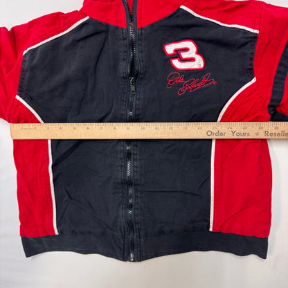 Kids Racing Zip Jacket Black Red Dale Earnhardt Intimidator M 7Y 8Y 9Y