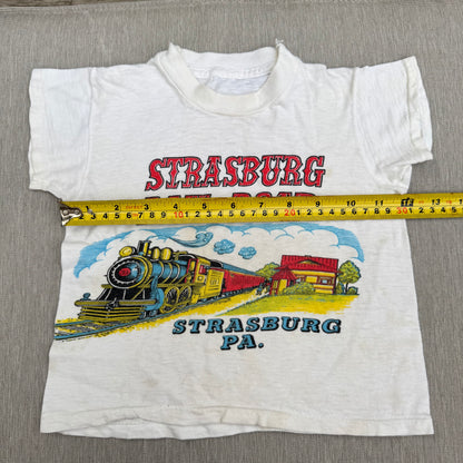 60s Kids Toddler Vintage Strasburg Rail Road PA Souvenir Single Stitch Short Sleeve T-Shirt 2T 3T 4Y
