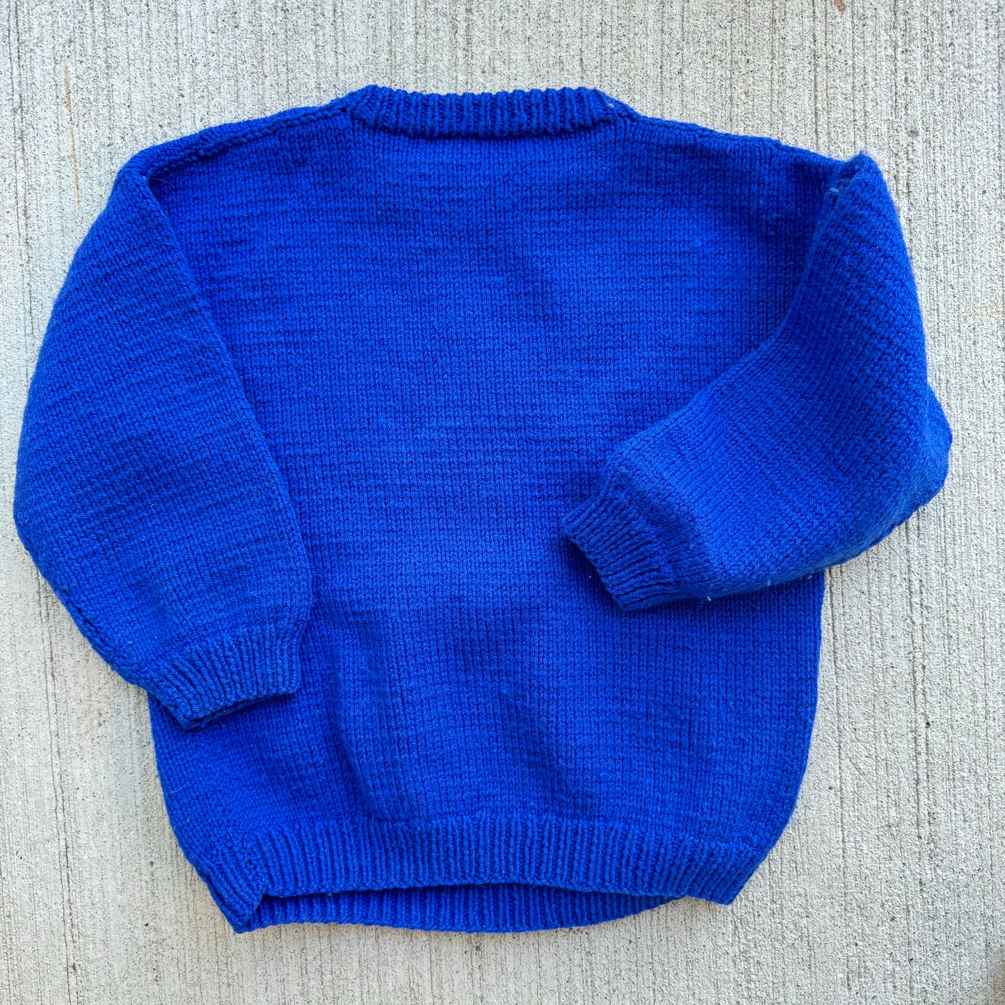 Kids Vintage Child Royal Blue Knit Hans Made Toronto Maple Leafs Knit Pullover Sweater 7Y 8Y 9Y