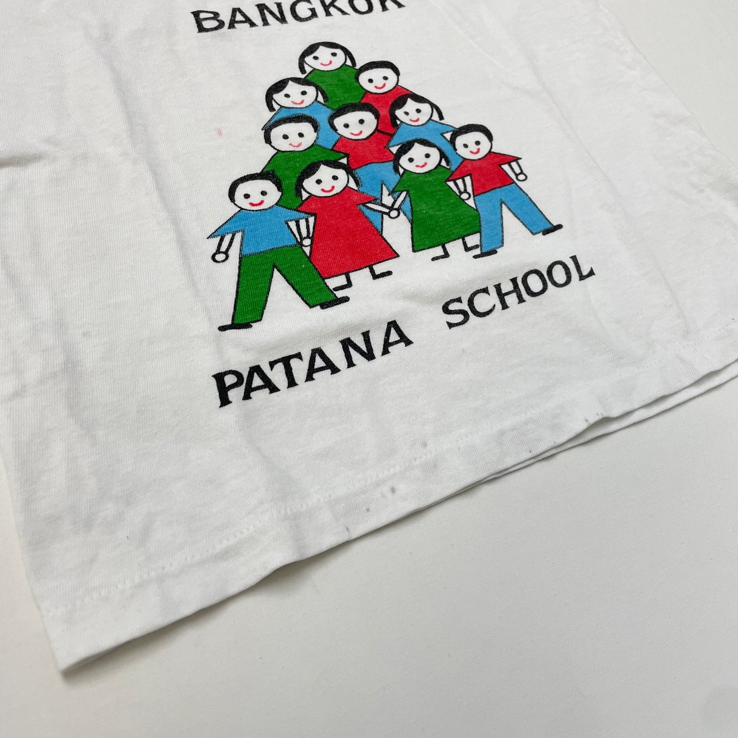 70s 80s Kids Toddler Vintage Bangkok Patana School Cute Graphic Tshirt / 3y 4y 5y